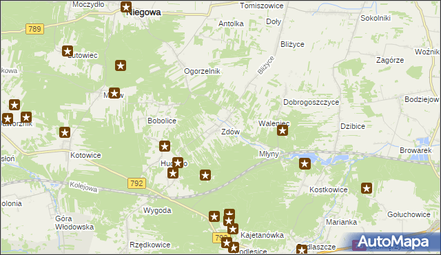 mapa Zdów, Zdów na mapie Targeo