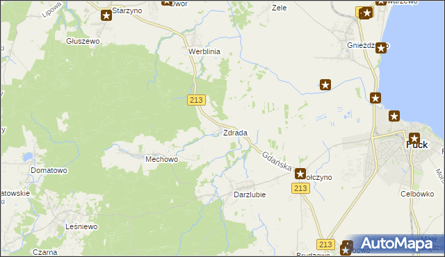 mapa Zdrada, Zdrada na mapie Targeo