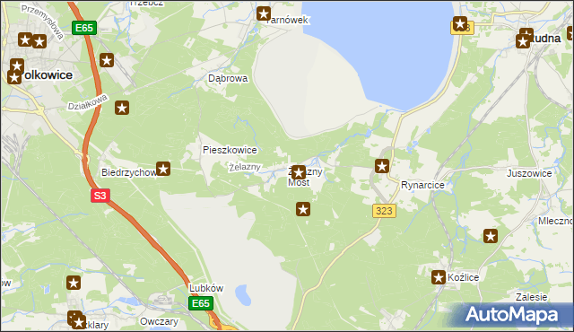 mapa Żelazny Most, Żelazny Most na mapie Targeo