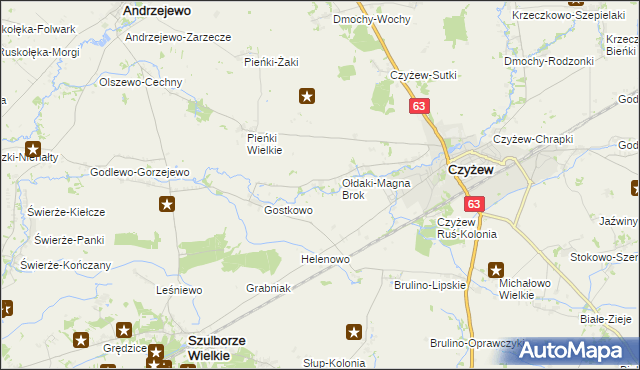 mapa Żelazy-Brokowo, Żelazy-Brokowo na mapie Targeo