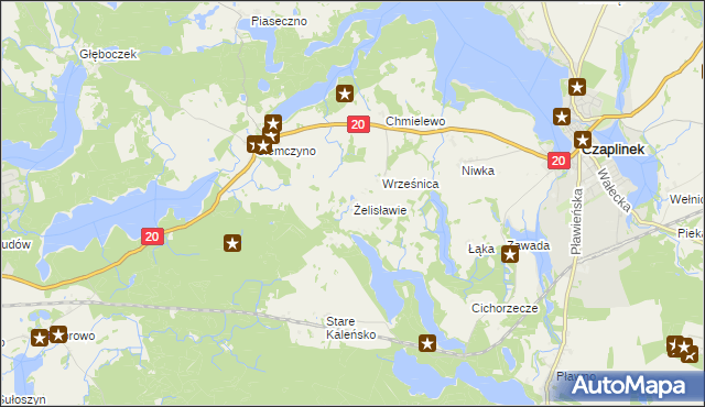 mapa Żelisławie, Żelisławie na mapie Targeo