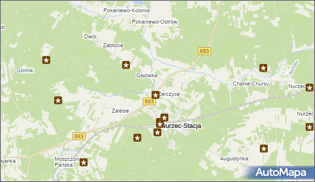 mapa Żerczyce, Żerczyce na mapie Targeo