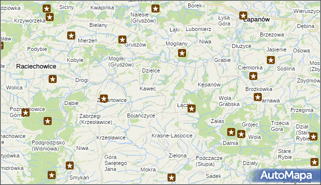 mapa Żerosławice, Żerosławice na mapie Targeo