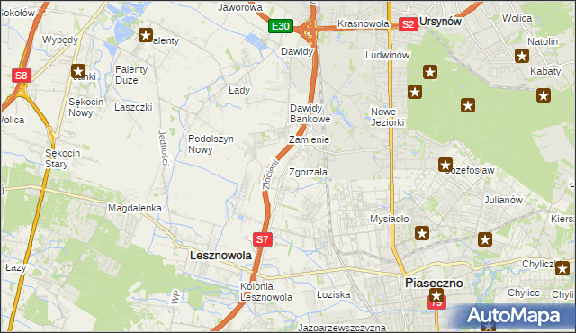 mapa Zgorzała, Zgorzała na mapie Targeo