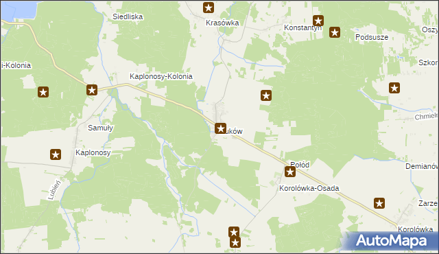 mapa Żuków gmina Włodawa, Żuków gmina Włodawa na mapie Targeo