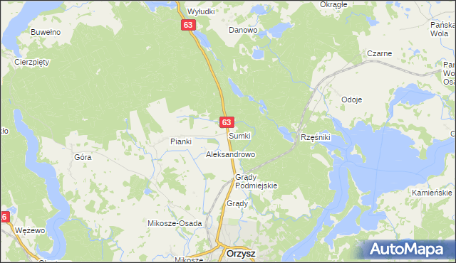 mapa Sumki, Sumki na mapie Targeo