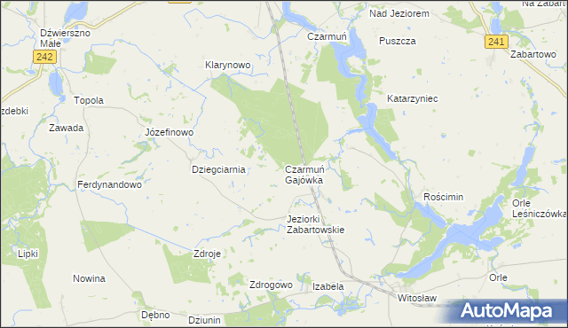 mapa Czarmuń Gajówka, Czarmuń Gajówka na mapie Targeo
