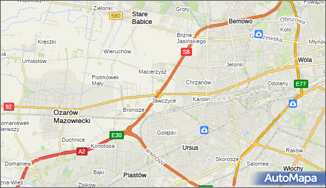 mapa Mory gmina Ożarów Mazowiecki, Mory gmina Ożarów Mazowiecki na mapie Targeo