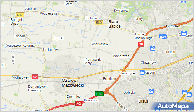 mapa Piotrkówek Duży, Piotrkówek Duży na mapie Targeo