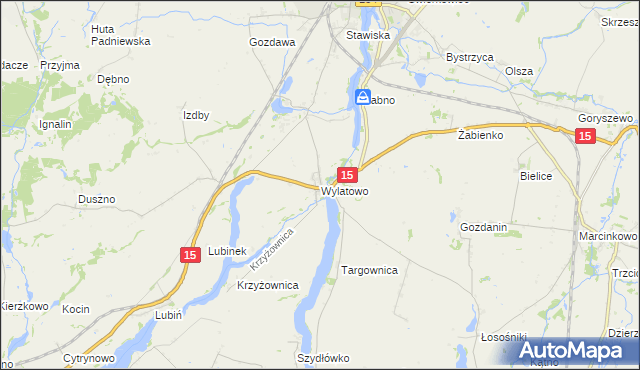 mapa Wylatowo, Wylatowo na mapie Targeo