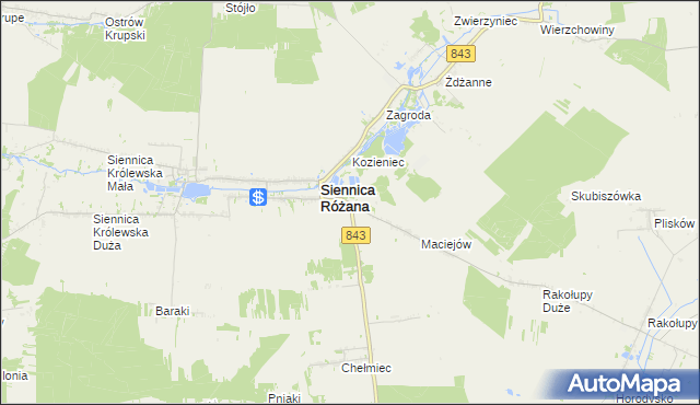 mapa Boruń, Boruń na mapie Targeo