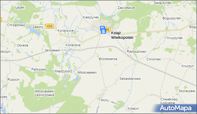 mapa Brzóstownia, Brzóstownia na mapie Targeo