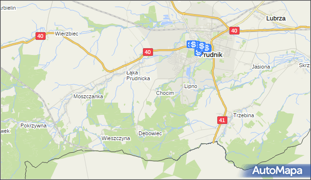 mapa Chocim gmina Prudnik, Chocim gmina Prudnik na mapie Targeo