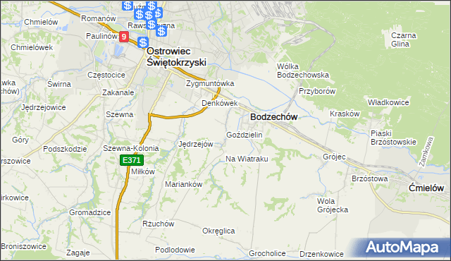 mapa Goździelin, Goździelin na mapie Targeo