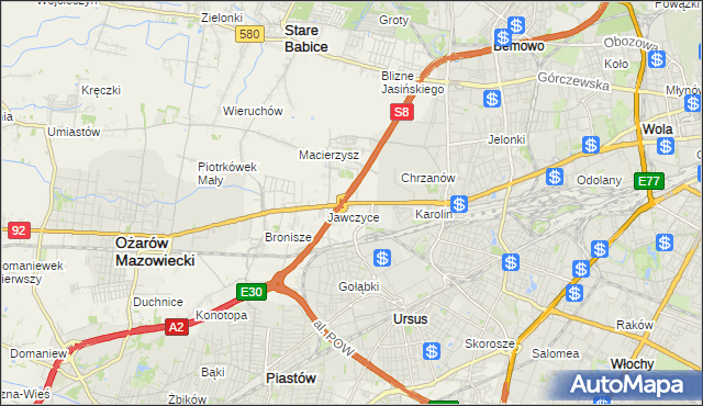 mapa Mory gmina Ożarów Mazowiecki, Mory gmina Ożarów Mazowiecki na mapie Targeo