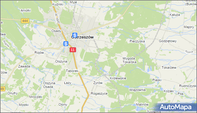 mapa Ostrzeszów-Pustkowie, Ostrzeszów-Pustkowie na mapie Targeo