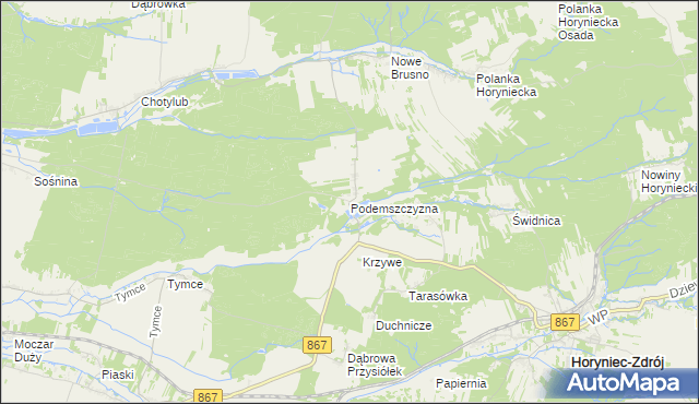 mapa Podemszczyzna, Podemszczyzna na mapie Targeo