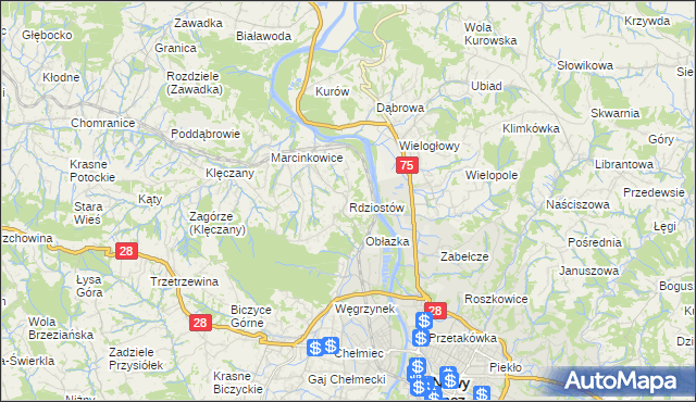 mapa Rdziostów, Rdziostów na mapie Targeo