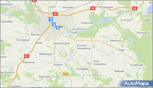 mapa Rumunki Głodowskie, Rumunki Głodowskie na mapie Targeo