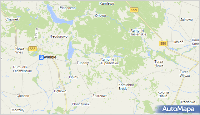 mapa Rumunki Tupadelskie, Rumunki Tupadelskie na mapie Targeo