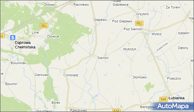 mapa Siemoń, Siemoń na mapie Targeo