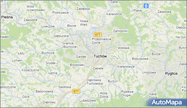 mapa Tuchów, Tuchów na mapie Targeo