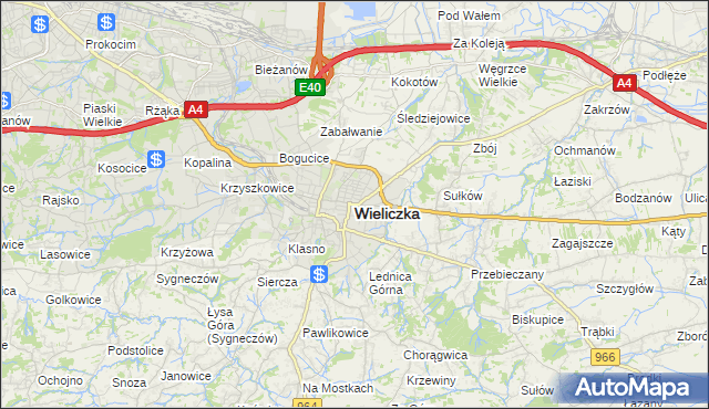 mapa Wieliczka, Wieliczka na mapie Targeo