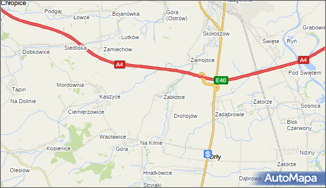 mapa Zabłotce gmina Radymno, Zabłotce gmina Radymno na mapie Targeo