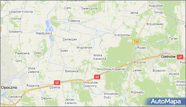 mapa Wólka Karwicka, Wólka Karwicka na mapie Targeo