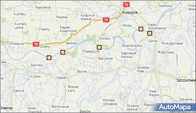 mapa Barczków, Barczków na mapie Targeo