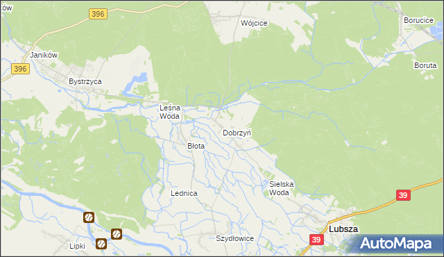 mapa Dobrzyń gmina Lubsza, Dobrzyń gmina Lubsza na mapie Targeo