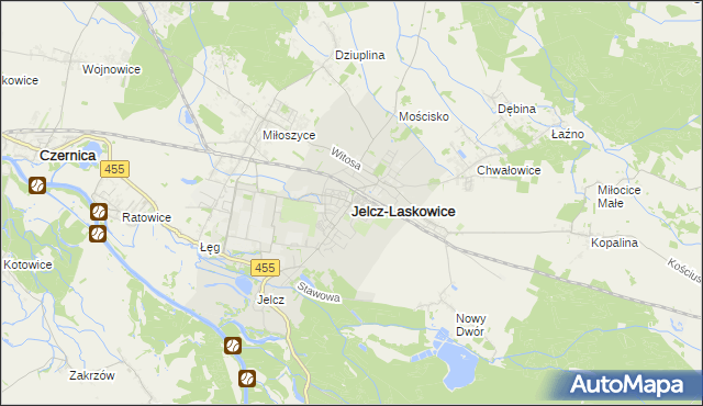 mapa Jelcz-Laskowice, Jelcz-Laskowice na mapie Targeo