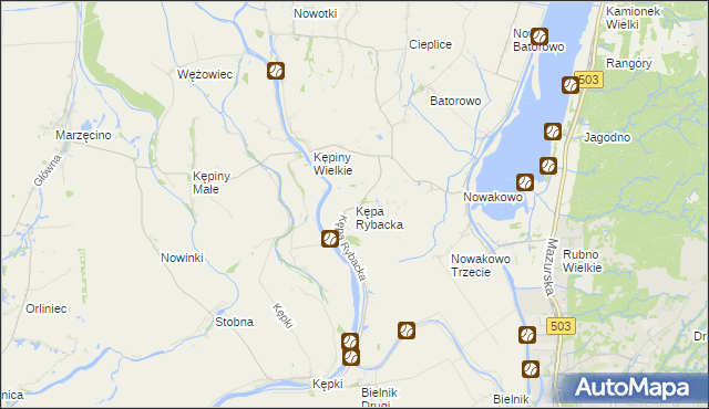 mapa Kępa Rybacka, Kępa Rybacka na mapie Targeo