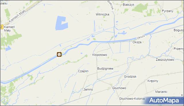mapa Kłopotowo gmina Witnica, Kłopotowo gmina Witnica na mapie Targeo