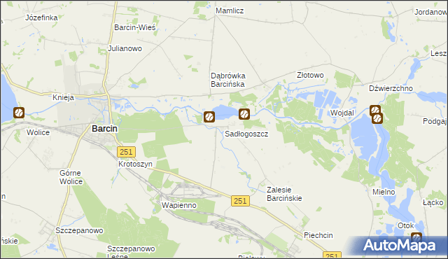 mapa Sadłogoszcz, Sadłogoszcz na mapie Targeo