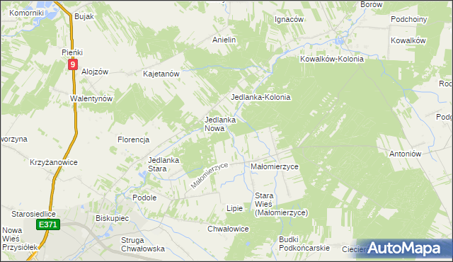 mapa Gajówka Obrycie, Gajówka Obrycie na mapie Targeo