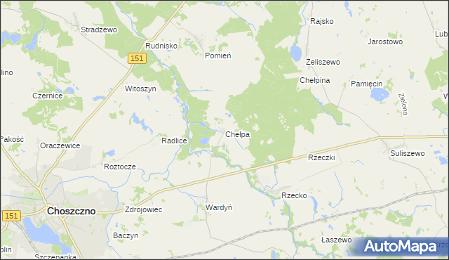 mapa Chełpa, Chełpa na mapie Targeo