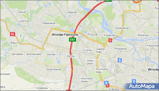 mapa Fabryczna, Fabryczna na mapie Targeo