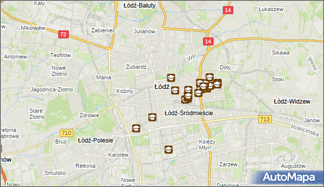 mapa Śródmieście gmina Łódź, Śródmieście gmina Łódź na mapie Targeo
