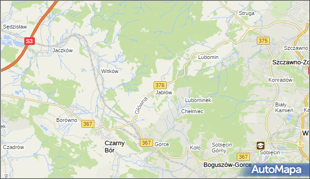 mapa Jabłów, Jabłów na mapie Targeo