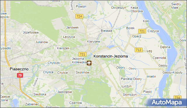 mapa Konstancin-Jeziorna, Konstancin-Jeziorna na mapie Targeo