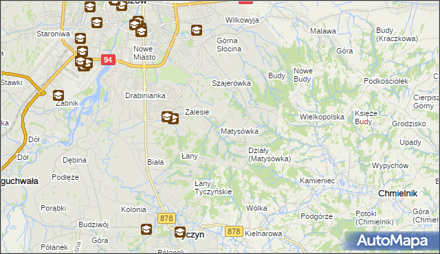 mapa Matysówka, Matysówka na mapie Targeo