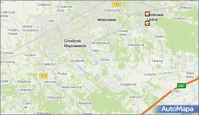 mapa Opypy, Opypy na mapie Targeo