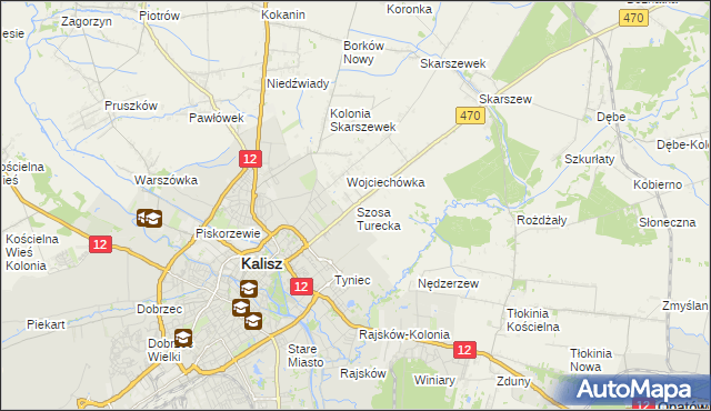 mapa Szosa Turecka, Szosa Turecka na mapie Targeo