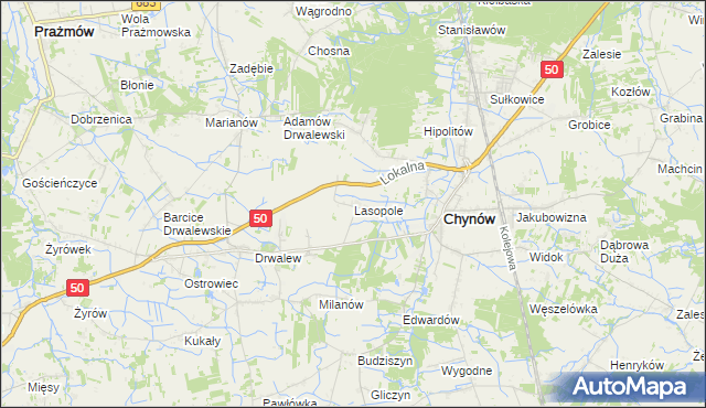 mapa Lasopole, Lasopole na mapie Targeo