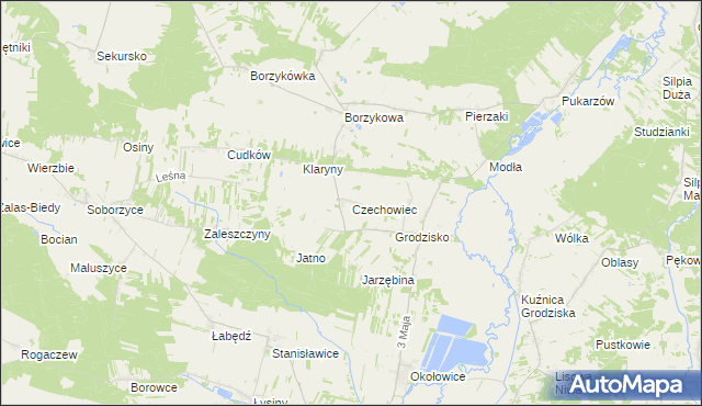 mapa Czechowiec, Czechowiec na mapie Targeo