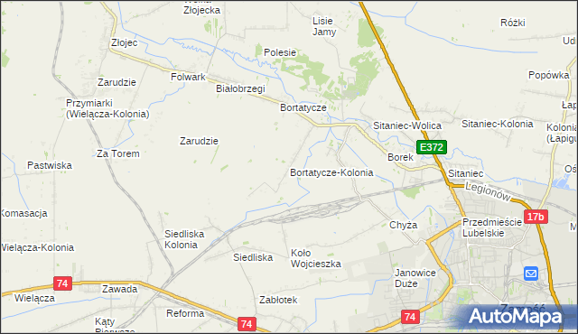 mapa Bortatycze-Kolonia, Bortatycze-Kolonia na mapie Targeo