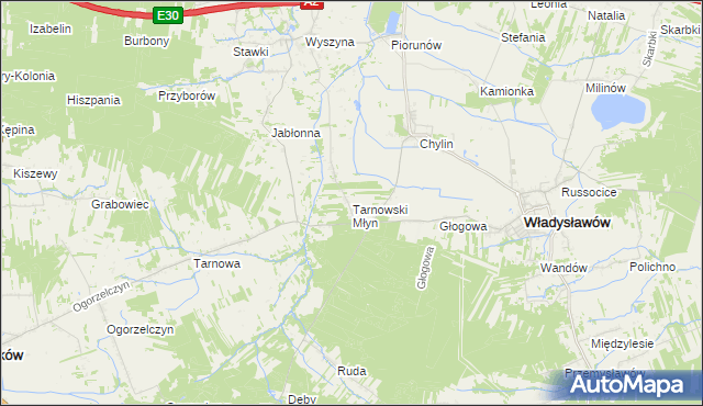 mapa Tarnowski Młyn, Tarnowski Młyn na mapie Targeo