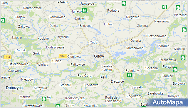 mapa Gdów, Gdów na mapie Targeo