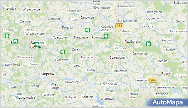 mapa Gorzków gmina Wieliczka, Gorzków gmina Wieliczka na mapie Targeo
